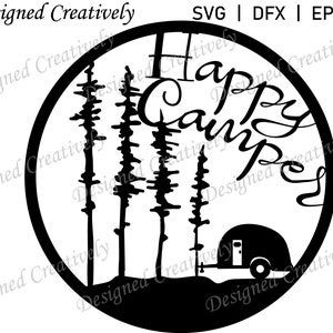 Happy Camper SVG, Camp SVG, Camping SVG, Summer Camping svg, Camper Clip Art, Camping Clip Art, Camp, Camper Cut File, Camping, Happy Camper