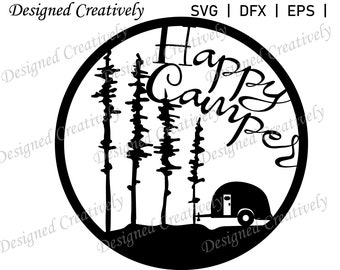 Happy Camper SVG, Camp SVG, Camping SVG, Summer Camping svg, Camper Clip Art, Camping Clip Art, Camp, Camper Cut File, Camping, Happy Camper