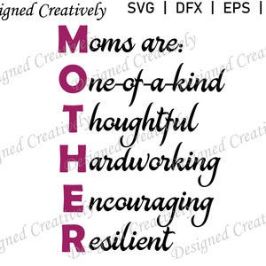 Happy Mother's Day SVG, Mother SVG, Mother Poem SVG, Mother's Day svg, Mother's Day Clipart, Mother's Day Cut File, Mom svg, Mom Poem, Mom