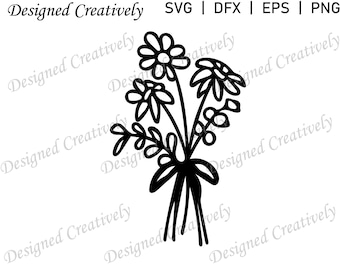 Flower Bouquet SVG, Flower SVG, Flowers SVG, Hand Drawn Flowers svg, Bouquet svg, Flower Bouquet Clipart, Flower Clipart, Shirt svg, Flower