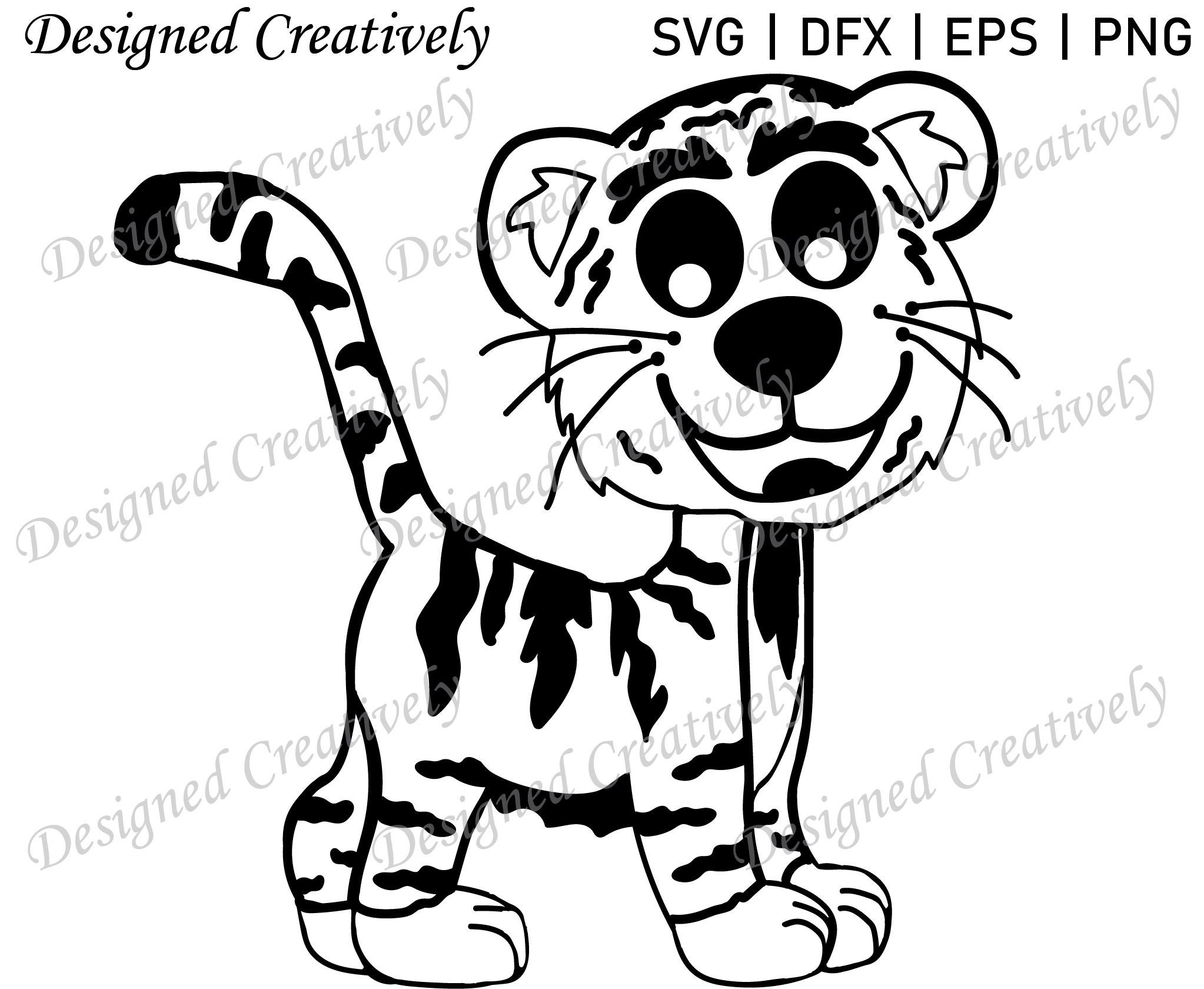 Download Tiger Svg Baby Tiger Svg Cute Tiger Svg Zoo Animal Svg Etsy