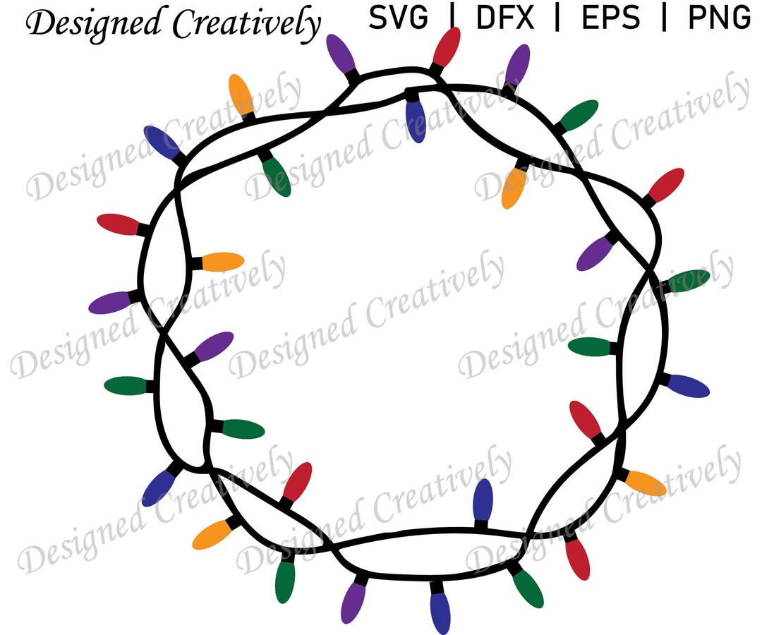 Christmas Light Wreath SVG, Wreath SVG, Christmas Wreath SVG, Christmas