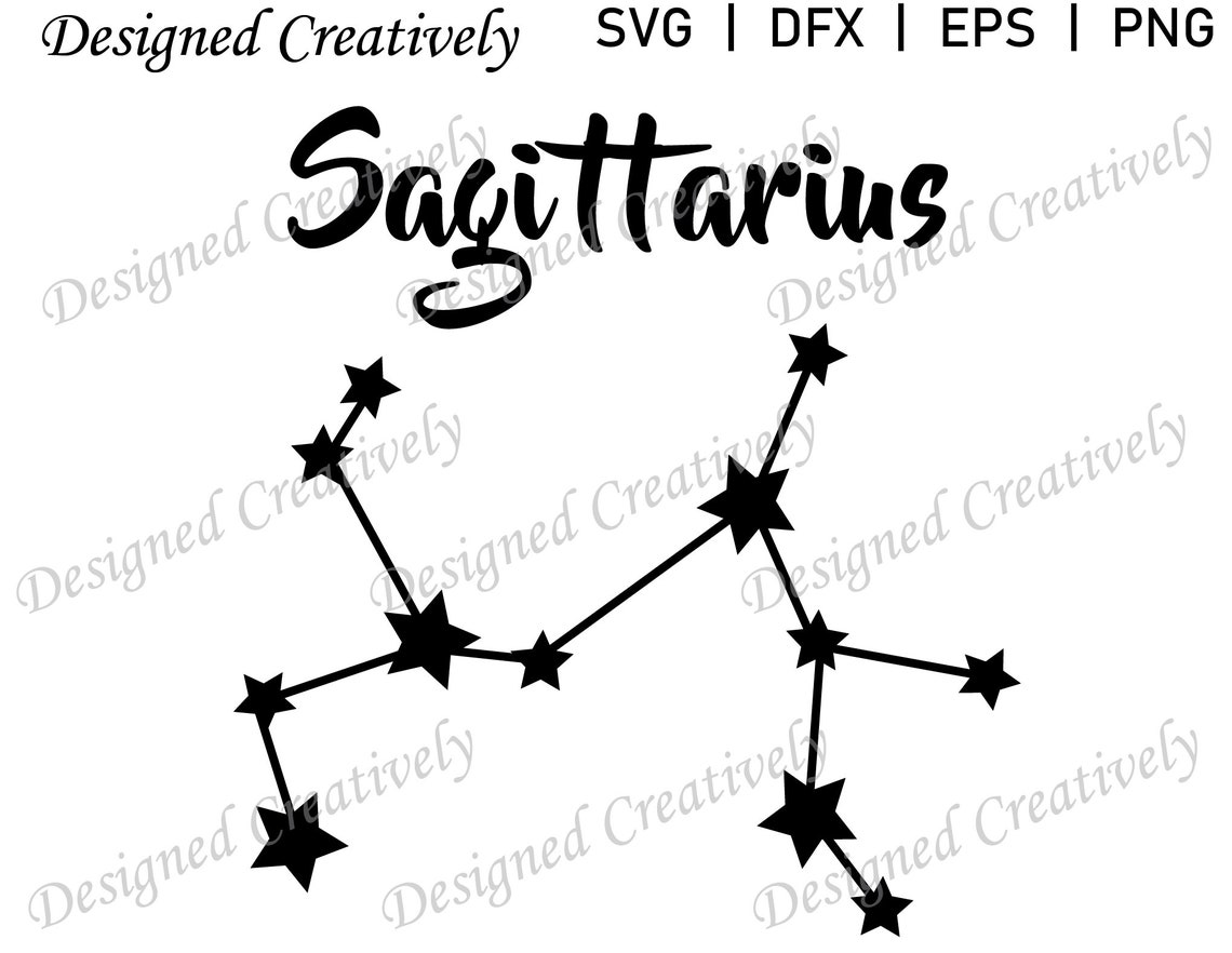 Sagittarius Zodiac Sign SVG Sagittarius SVG Stars SVG - Etsy