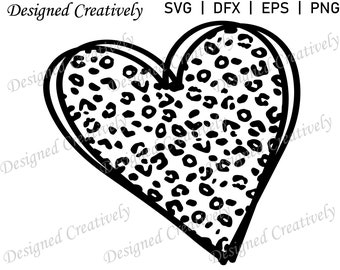 Heart SVG, Leopard Print Heart SVG, Double Heart SVG, Heart Doodle svg, Animal Print Heart svg, Hearts svg, Leopard Print svg, Leopard svg
