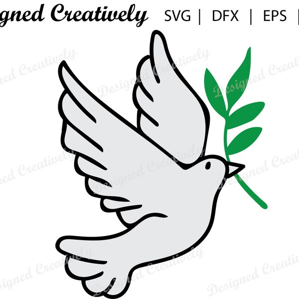 Dove SVG, Peace Dove SVG, Christmas Dove SVG, Flying Dove svg, Christmas svg, Dove with Olive Branch svg, Dove Cut File, Dove Clipart