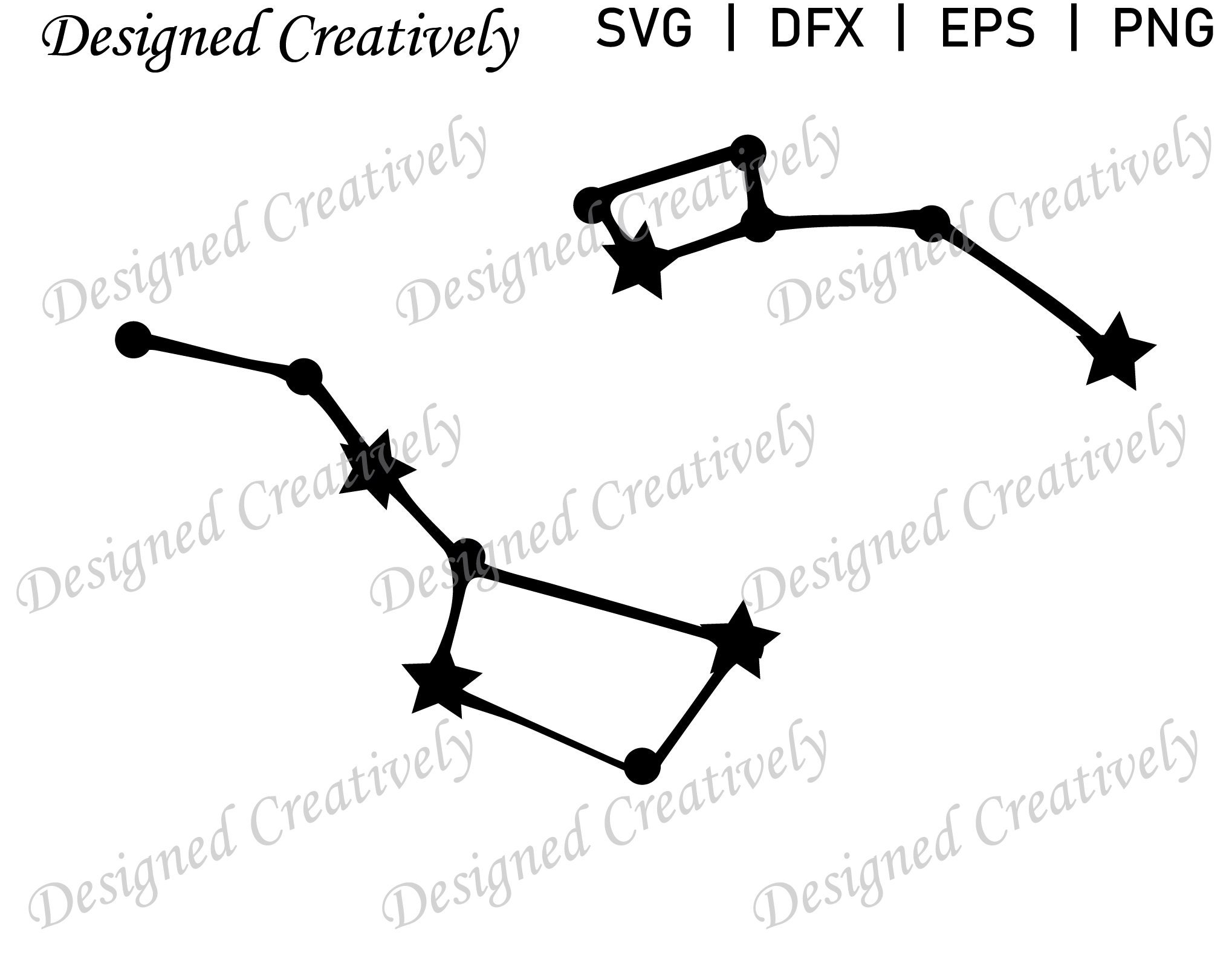 Big Dipper SVG Little Dipper SVG Stars SVG Celestial Svg Ursa