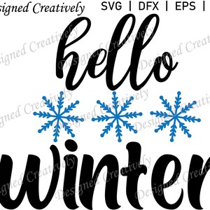 Hallo Winter SVG, Winter SVG, Schneeflocke SVG, Weihnachten Svg, Happy Holidays Svg, Winter Zeichen Svg, Hallo Winter Png, Hallo Winter ClipArt