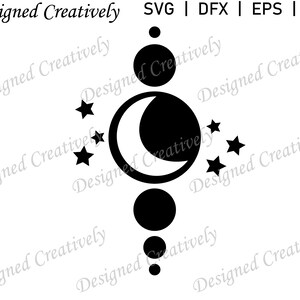 Moon Phases svg, Moon SVG, Full Moon SVG, Quarter Moon svg, Stars SVG, Celestial svg, Moons svg, Moon Clipart, Moon Cut File, Moon png, Moon