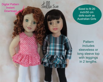 Stella Sue DIGITAL  PATTERN for 20 inch/50 cm dolls such as Australian Girl dolls