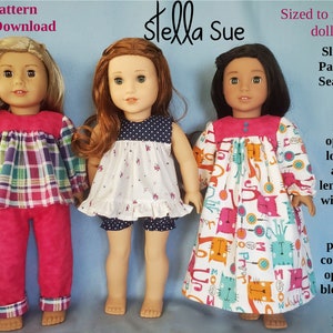 Stella Sue DIGITAL PATTERN Nightgowns Pajamas Slumber Party for All Seasons