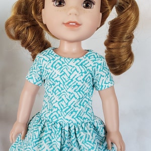 Stella Sue Drop waist DIGITAL DRESS PATTERN sized to fit 14.5 inch dolls image 5