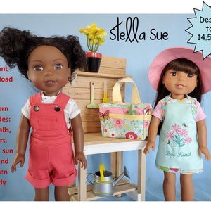 Stella Sue DIGITAL PATTERN Gardening Set to fit 14.5 inch dolls