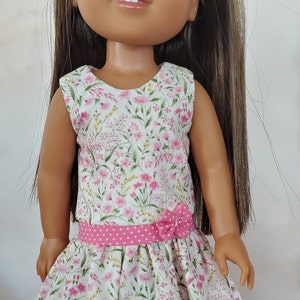 Stella Sue Drop waist DIGITAL DRESS PATTERN sized to fit 14.5 inch dolls image 2