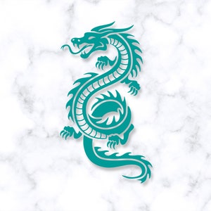 Dragon Decal, Dragon Sticker, Dragon Car Decal, Dragon Laptop Decal, Serpent Dragon Decal, Vinyl Decal, Car Sticker, Laptop Sticker