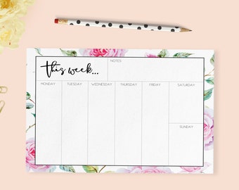 printable weekly planner etsy