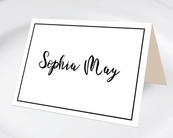 Editable Bridal Table Place Cards Tent Fold Table Setting - Etsy