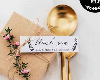 EDITABLE PDF, Wedding Thank you Tag, Rectangle, Wedding Favor Tags, Modern Wedding Decorations, Favour Tags, Simple, Classic,Printable