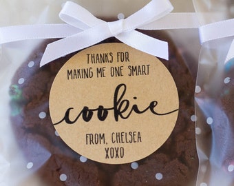 Editable PDF, Teacher Gift, Cookie, Thanks for making me one smart cookie, Graduation, Thank you Gift, Favour Tag, Favor, Sticker, PDF