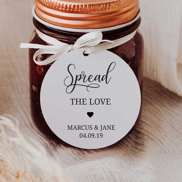 EDITABLE PDF, Spread the Love, Wedding Favor Tag, Favour Label, Square, Jam, Honey, Sweet, Sticker, Modern, Minimalist, Printable, SWCS1