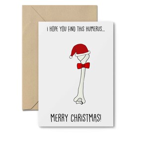 Carte De Voeux Humerus Humoristique Drole De Carte Etsy France