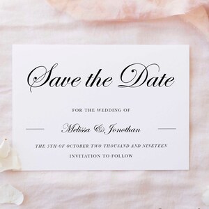 EDITABLE PDF, Save the Date Card, Wedding Stationery Package, Invite Suite, Printable, Modern, Minimalist, Simple, Invitation, RSVP, EDW1