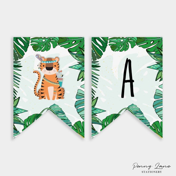 Jungle Theme Birthday Banner Jungle Party Decorations 