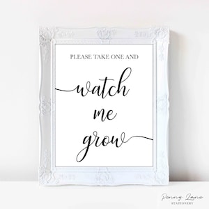Watch Me Grow Tags, Editable PDF, Favor Tags, Baby Shower Favor Tags, Printable Tags, Favour Tags,Plant Tags,Instant Download,Printables,BS1 image 5