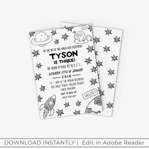 EDITABLE PDF, Space Food Tents, Outer Space Party Decorations, Galaxy ...