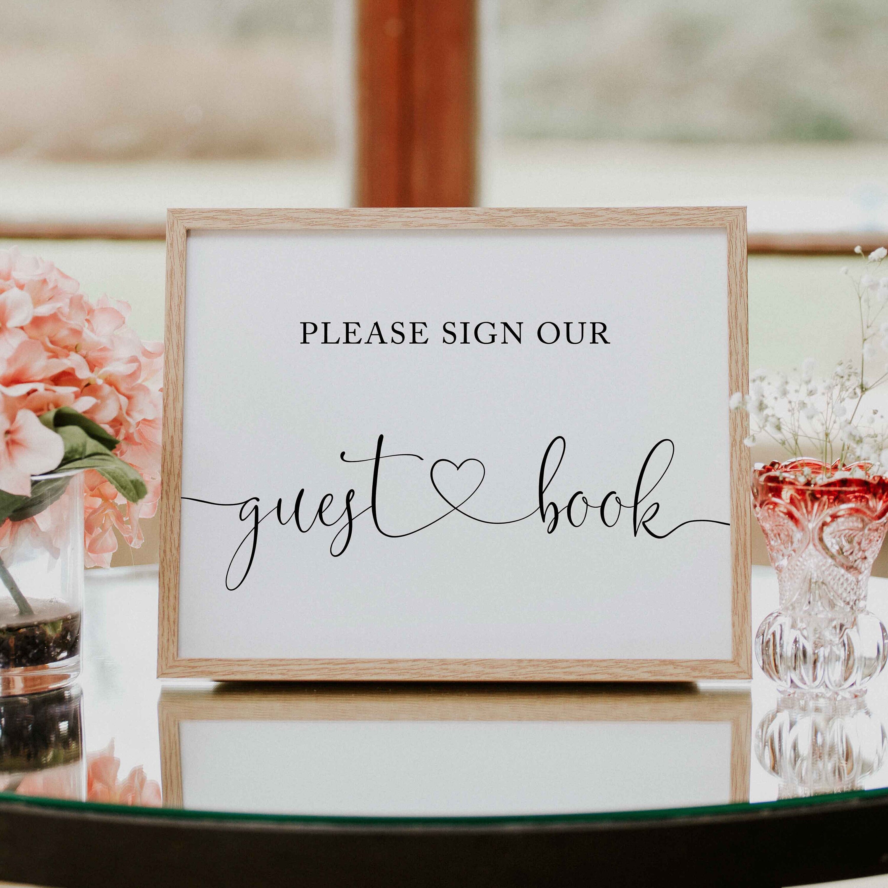 Amazon.com: Darling Souvenir Please Sign Our Guest Book Sign