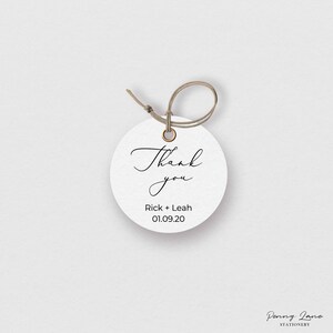 EDITABLE PDF, Circle Wedding Favor Tags, Round Thank you Swing Tag, Editable, Simple, Minimalist, Printable Favour Tag, Label, DIY, Modern image 2