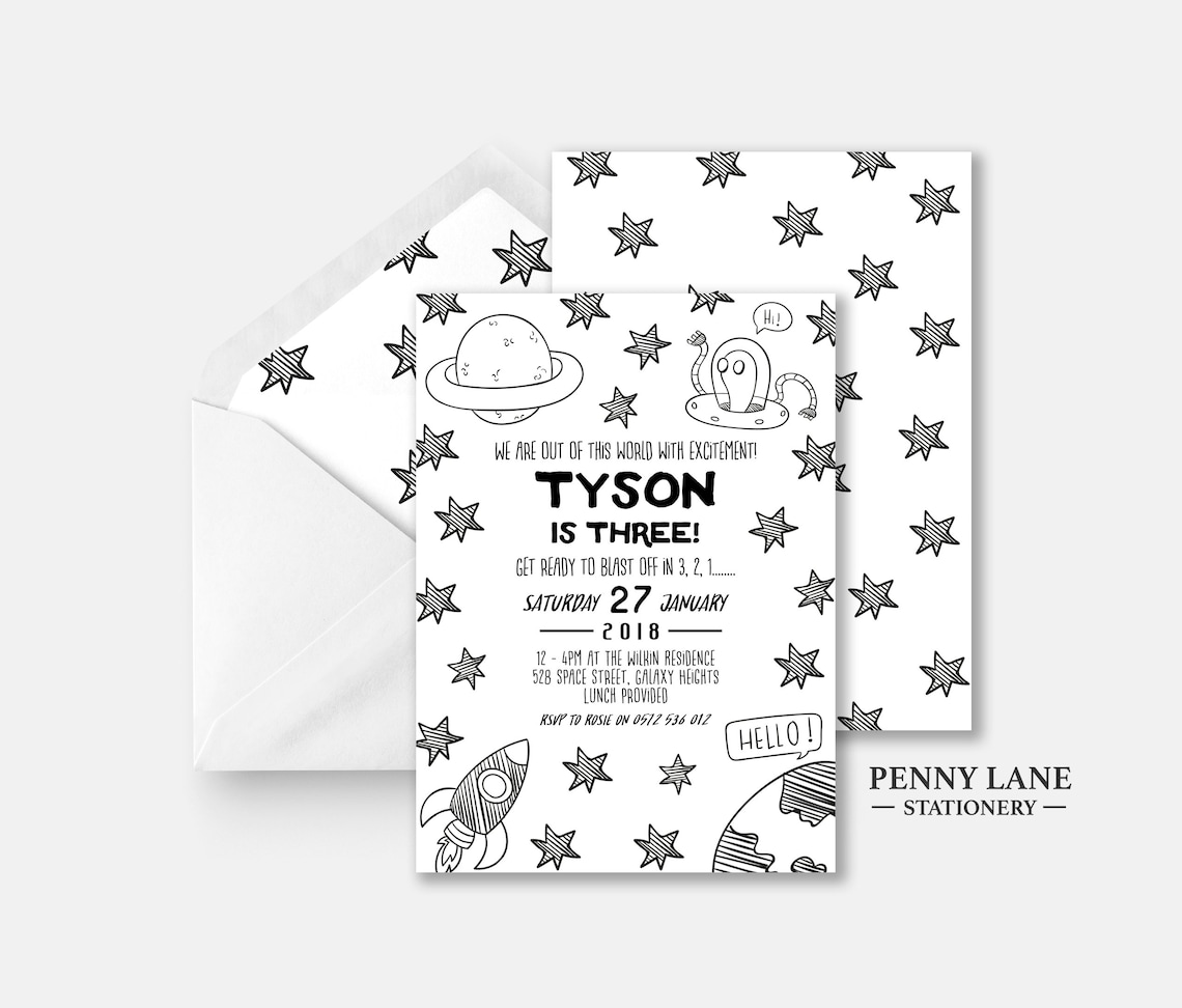 EDITABLE PDF Space Food Tents Outer Space Party Decorations - Etsy