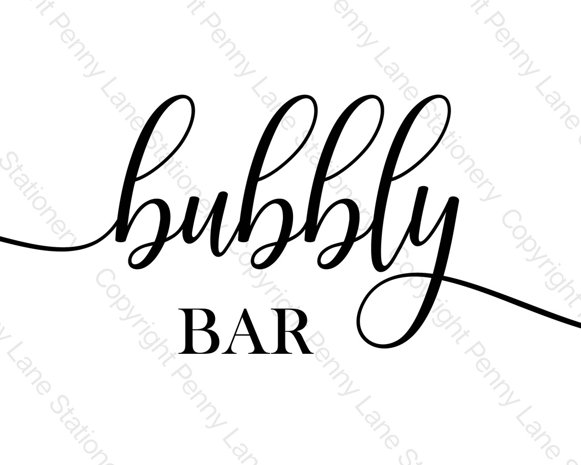 Bubbly Bar Sign Bubbly Bar Table Sign Champagne Bar Sign - Etsy Australia