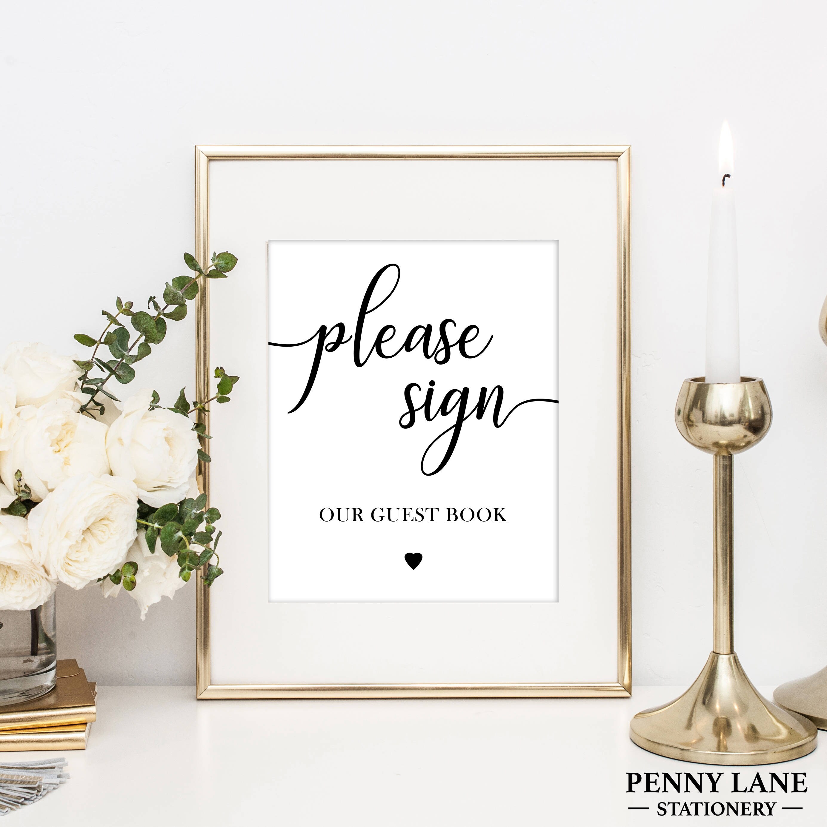 Guestbook Sign Wedding Guestbook Table Sign Table Etsy