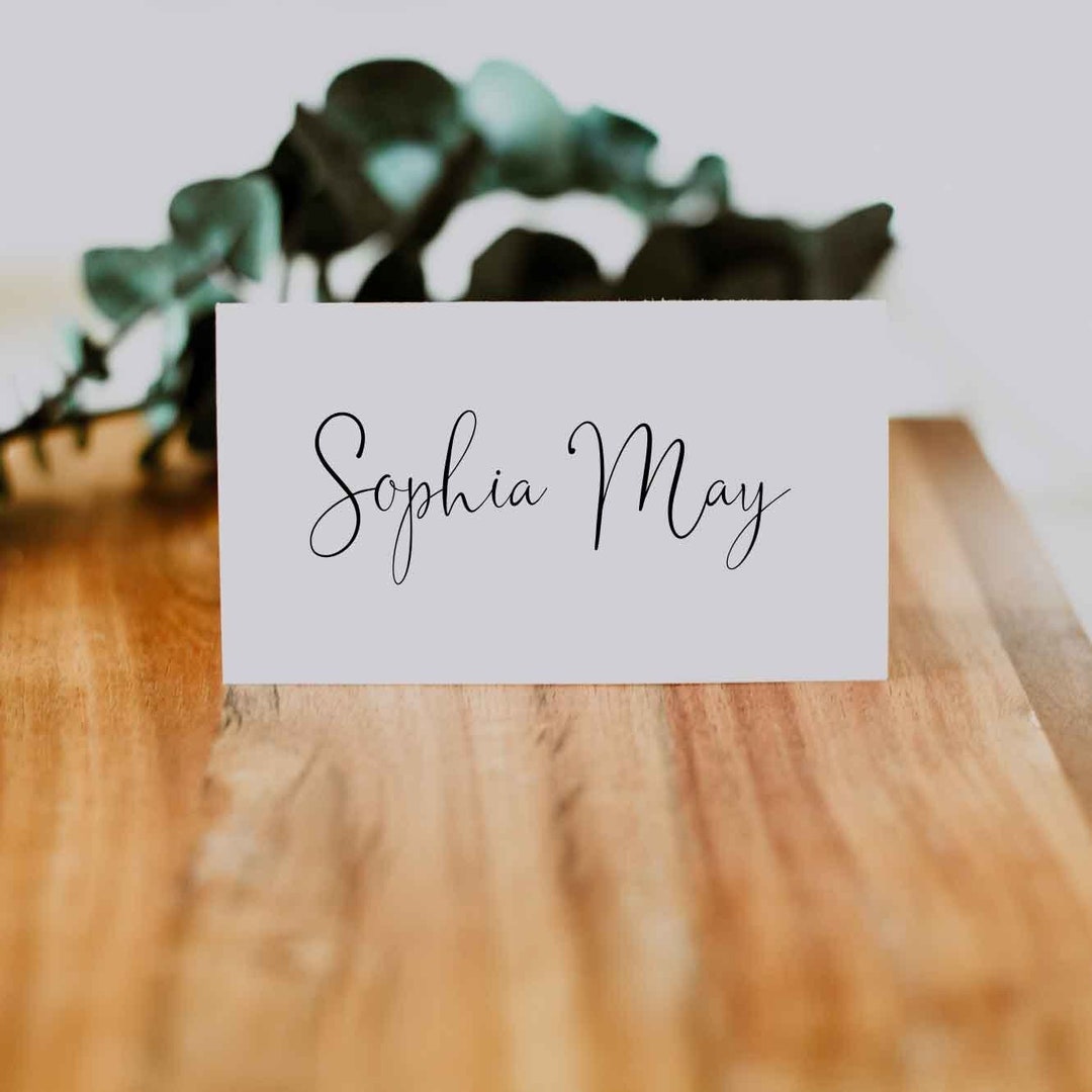 EDITABLE PDF, Folded Name Cards, Printable Wedding Name Place Cards EDITABLE PDF, Folded Name Cards, Printable Wedding Name Place Cards