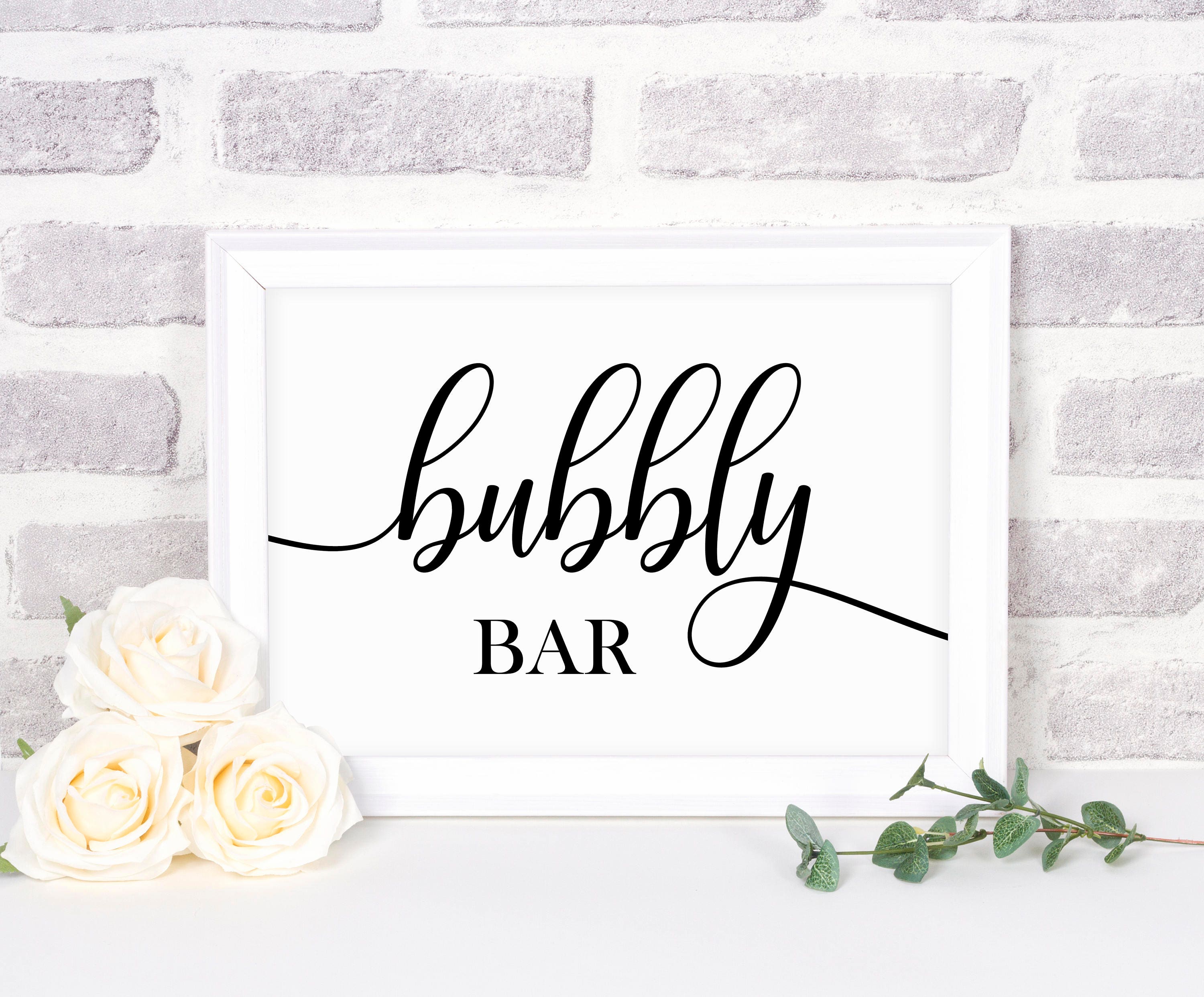 Bubbly Bar Sign Bubbly Bar Table Sign Champagne Bar Sign - Etsy Australia