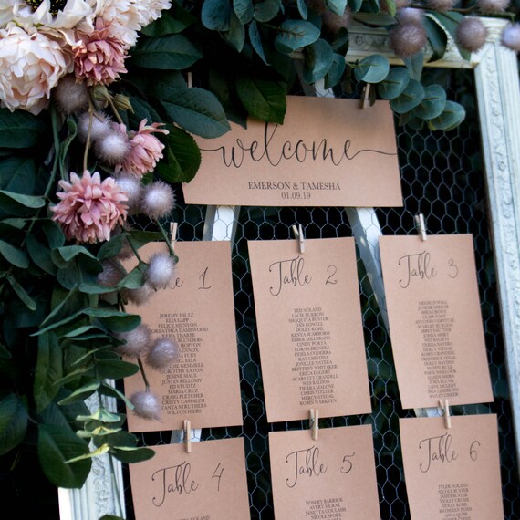 Seating assignment sale cards