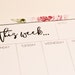 Printable Weekly Planner, Weekly Planner Desk Pad, Weekly Notepad, Weekly Diary Print, Printable ...