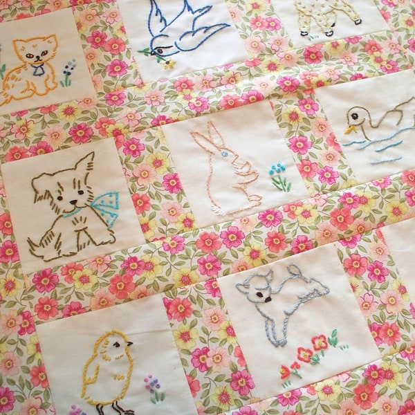 LITTLE ANIMALS #320 *Hot Iron Transfers* Doll Quilt Embroidery Pattern