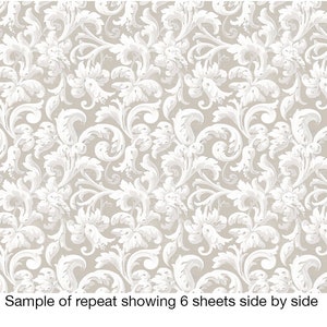 Beige Acanthus Wallpaper Sheets Pre-Pasted Wallpaper Removable Wallpaper 画像 6