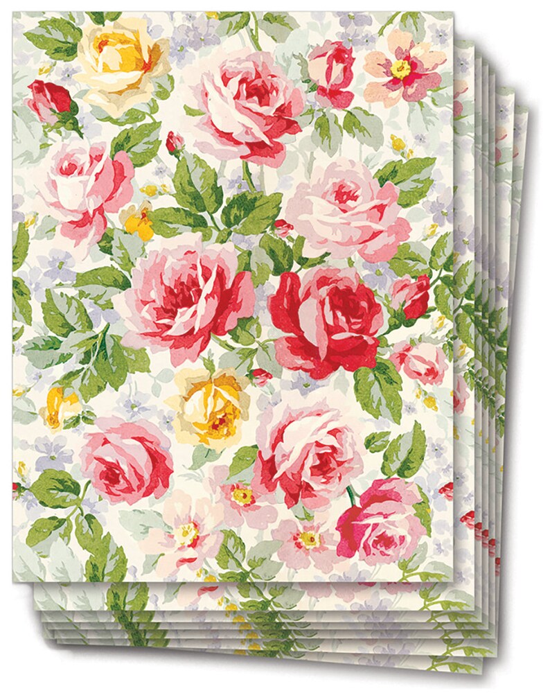 Summer Roses Wallpaper Sheets Floral Pre-Pasted Wallpaper Removable Wallpaper image 4