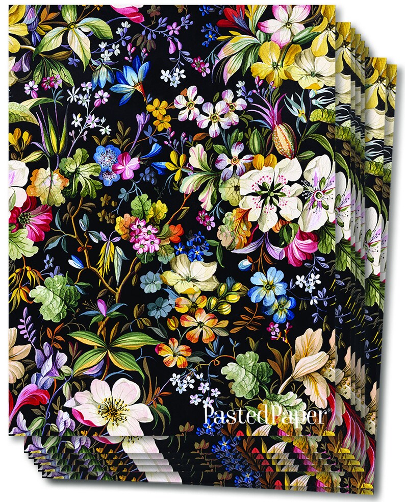 Kilburn Dark Botanical Wallpaper Sheets Pre-Pasted Wallpaper Removable Wallpaper image 4