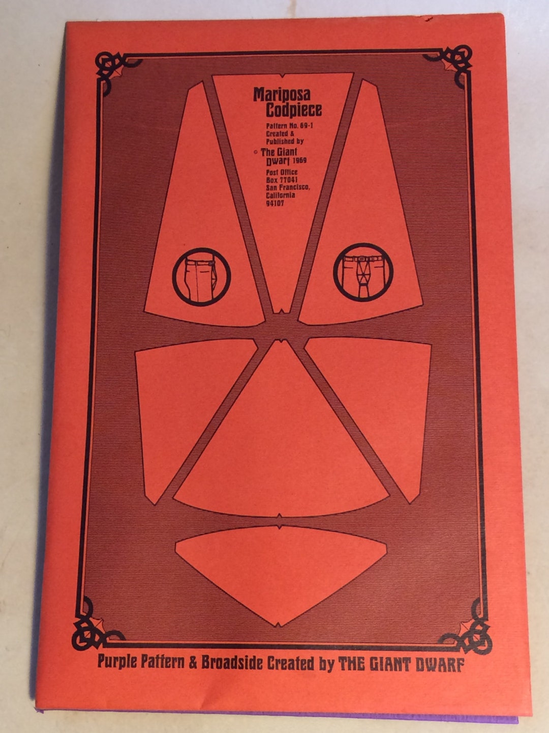 Mariposa Codpiece Pattern - San Francisco Collectible From the 60's - Etsy