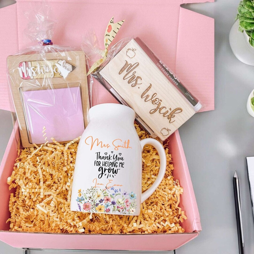 Personalized Teacher Gift Box Set, Back to School Teacher Appreciation ...