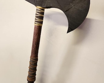 3D Printed Battle Axe with Wood Handle