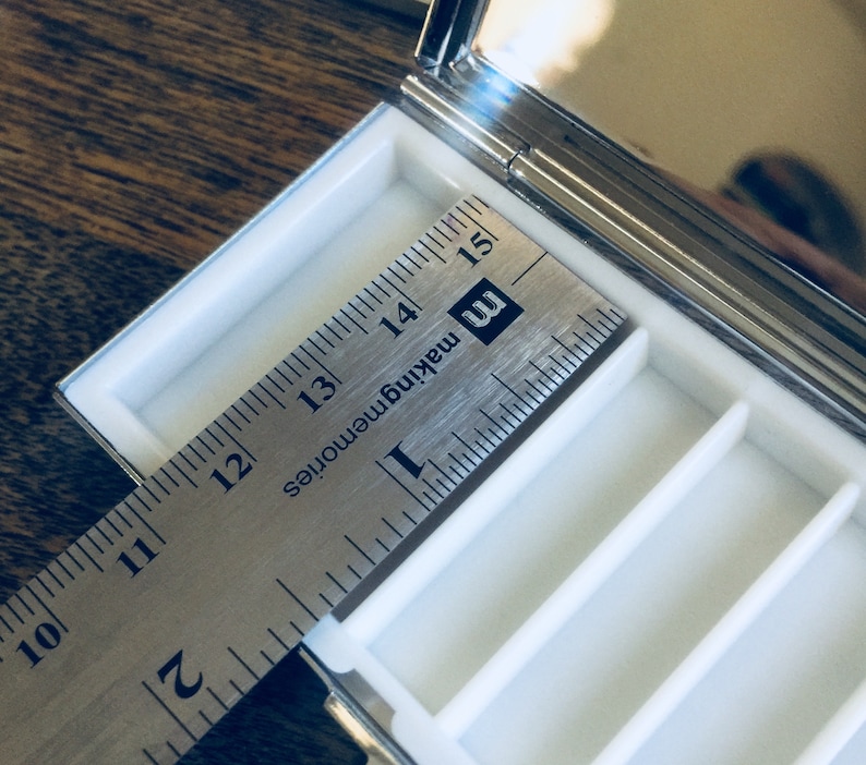 7 Day SMALL Pill Box Metal Pill Case Weekly Pill Organizer Etsy