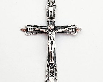 Sterling silver pendant solid hallmarked 925 orthodox cross.