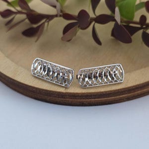Vintage 925 Sterling Silver Earrings Lightweight Filigree Earrings