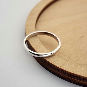 Vintage Sterling Silver Wedding Band  3mm Classic Polished Ring  Minimalist Unisex