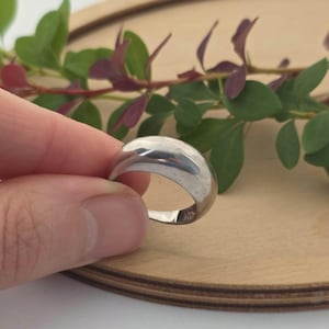 Ring Vintage 925 Sterling Silver Dome Ring Chunky Silver Ring for Women Minimalist Bold Statement Ring Wide Band Ring Bubble Ring Pinky Ring