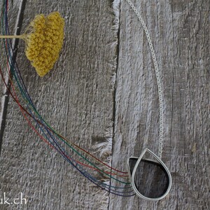 Rainbow Necklace, Asymmetrical Necklace, Teardrop Pendant Necklace, Gift for her
